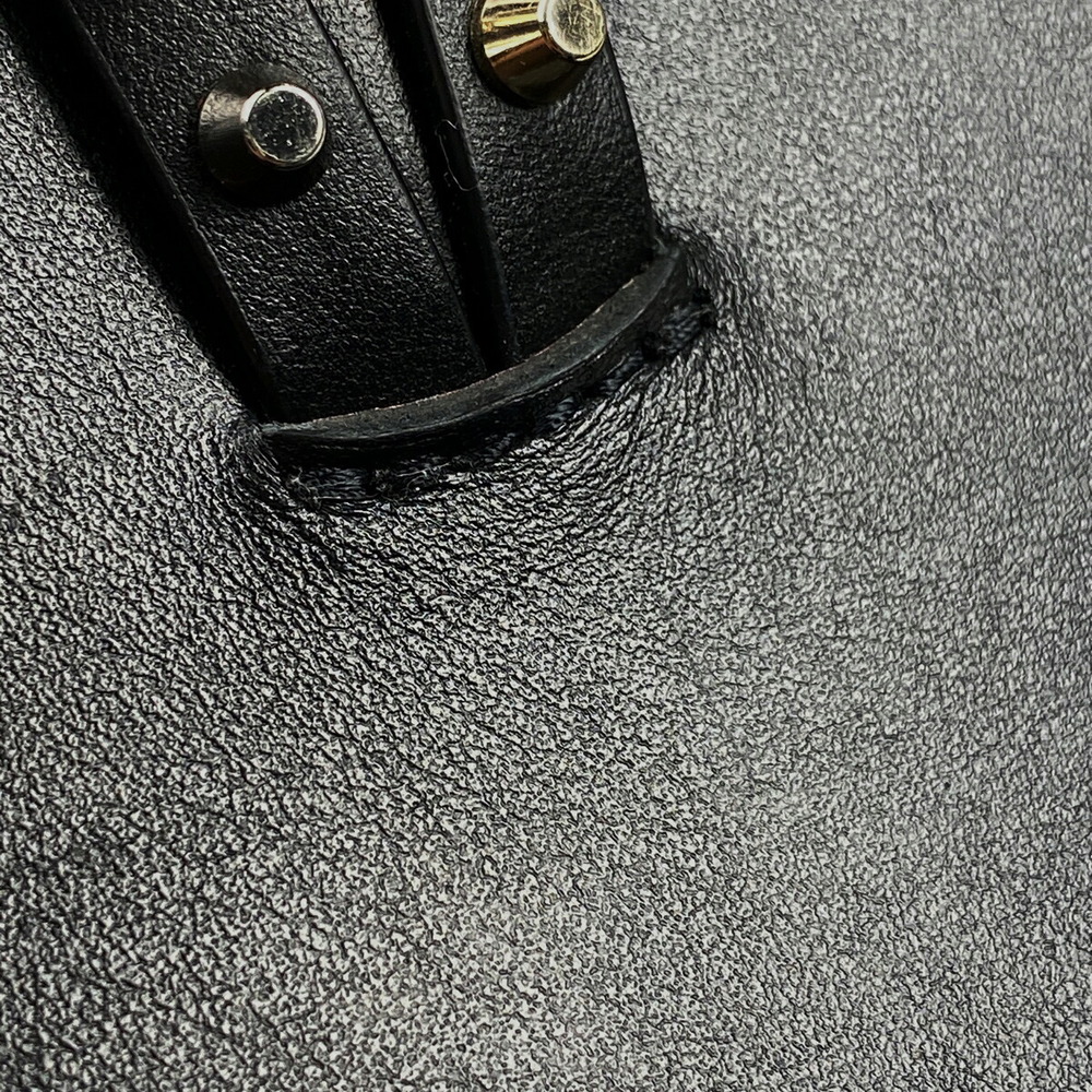 Christian Louboutin Kabata Tote Bag Painted Shoulder Bag Black Red - Picture 7 of 8